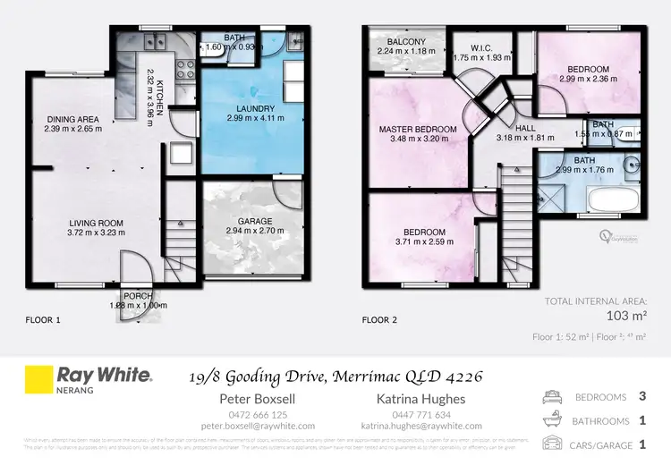 Floorplan of Homely townhouse listing, 19/8 Gooding Drive, Merrimac QLD 4226