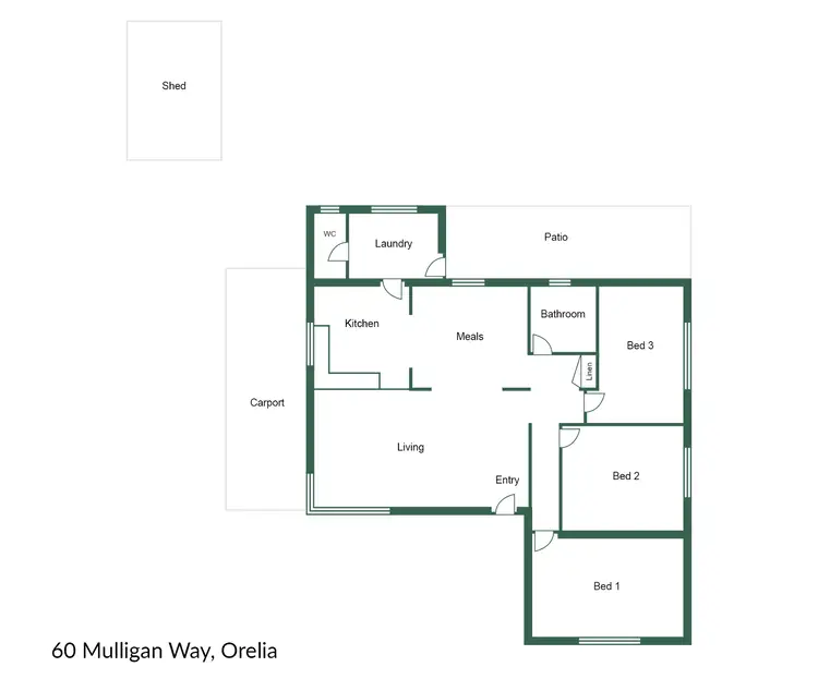 Floorplan of Homely house listing, 60 Mulligan Way, Orelia WA 6167