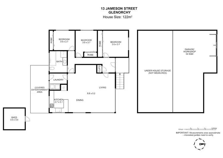 Floorplan of Homely house listing, 13 Jameson Street, Glenorchy TAS 7010
