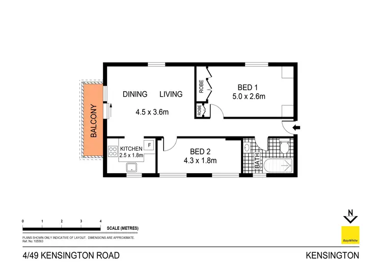 Floorplan of Homely apartment listing, 4/49 Kensington Road, Kensington NSW 2033