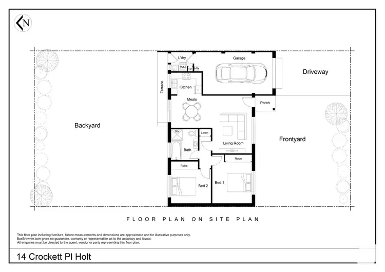 Floorplan of Homely townhouse listing, 14 Crockett Place, Holt ACT 2615