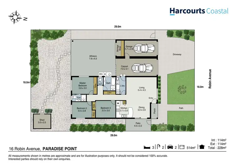Floorplan of Homely house listing, 16 Robin Avenue, Paradise Point QLD 4216