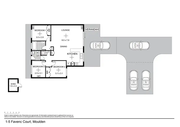 Floorplan of Homely semi-detached listing, 1/5 Favenc Court, Moulden NT 830