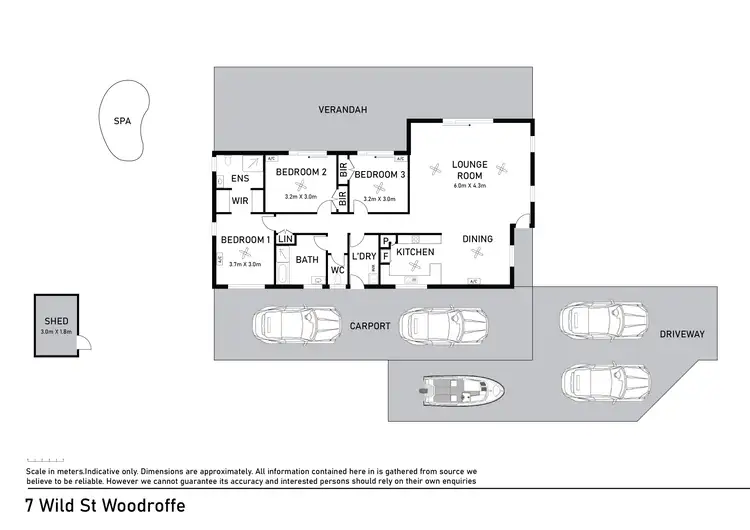 Floorplan of Homely house listing, 7 Wild Street, Woodroffe NT 830