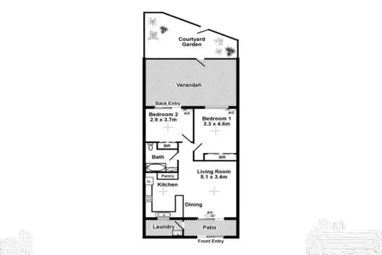 Floorplan of Homely house listing, 1/38 Calytrix Road, Karama NT 812