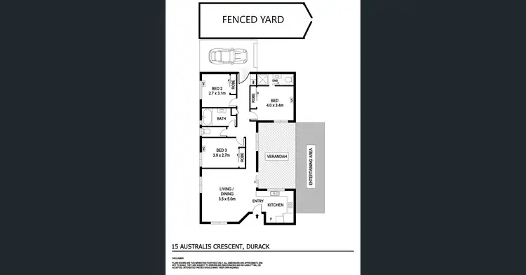 Floorplan of Homely house listing, 15 Australis Crescent, Durack NT 830