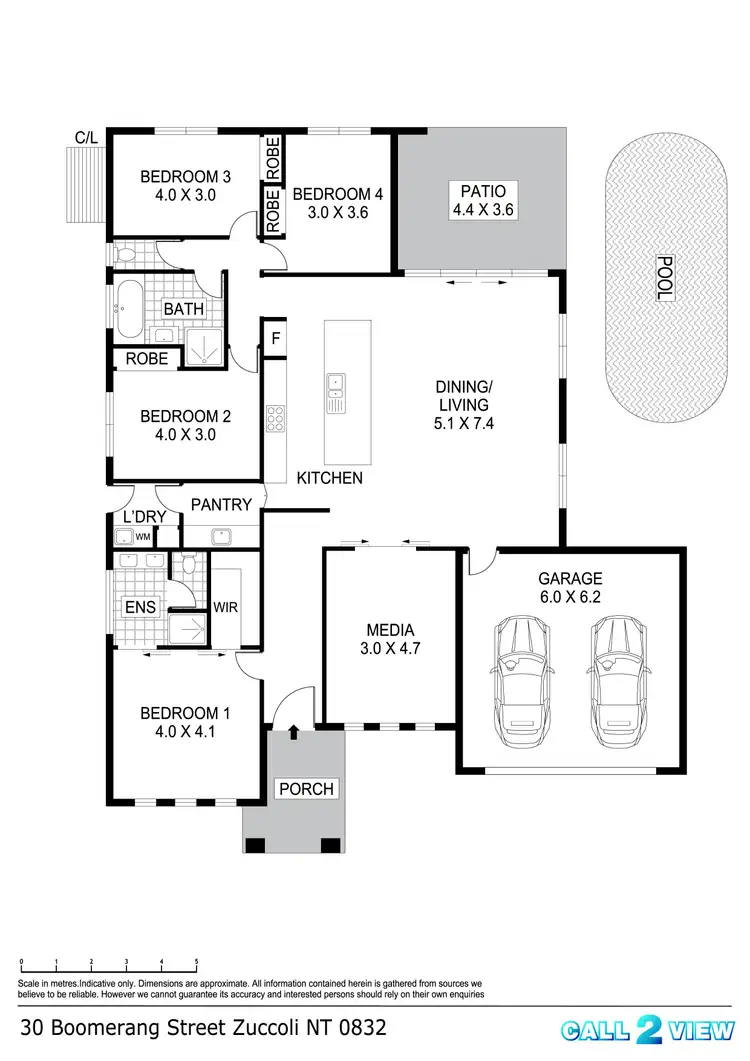 Floorplan of Homely house listing, 30 Boomerang Street, Zuccoli NT 832