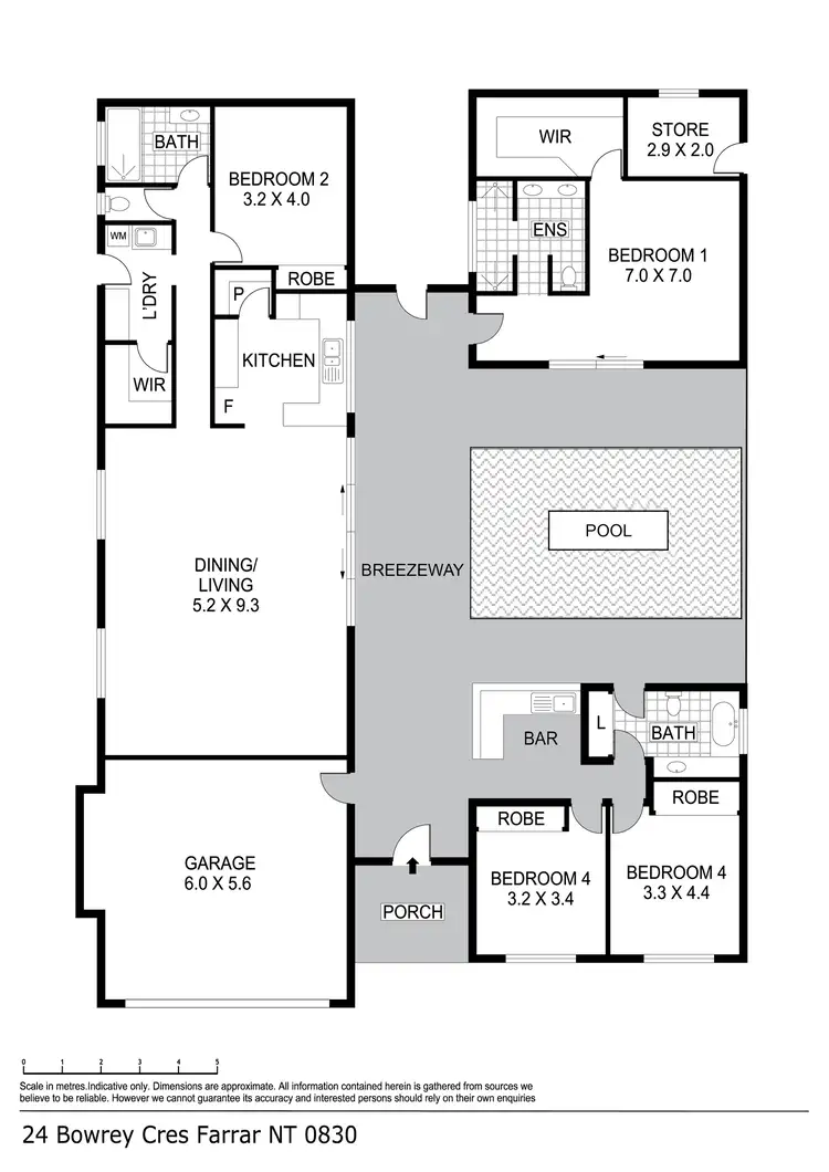 Floorplan of Homely house listing, 24 Bowrey Crescent, Farrar NT 830