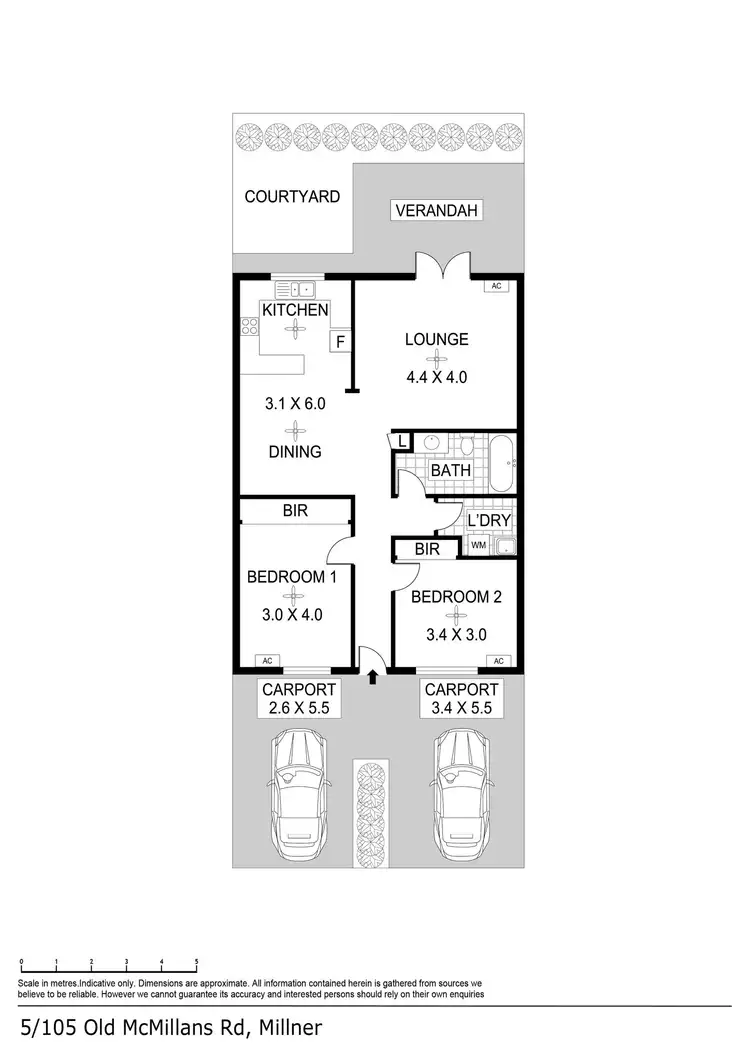 Floorplan of Homely house listing, 5/105 Old McMillans Road, Coconut Grove NT 810