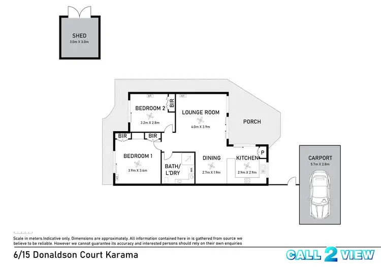 Floorplan of Homely unit listing, 6/15 Donaldson Court, Karama NT 812