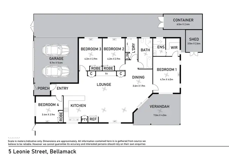 Floorplan of Homely house listing, 5 Leonie Street, Bellamack NT 832