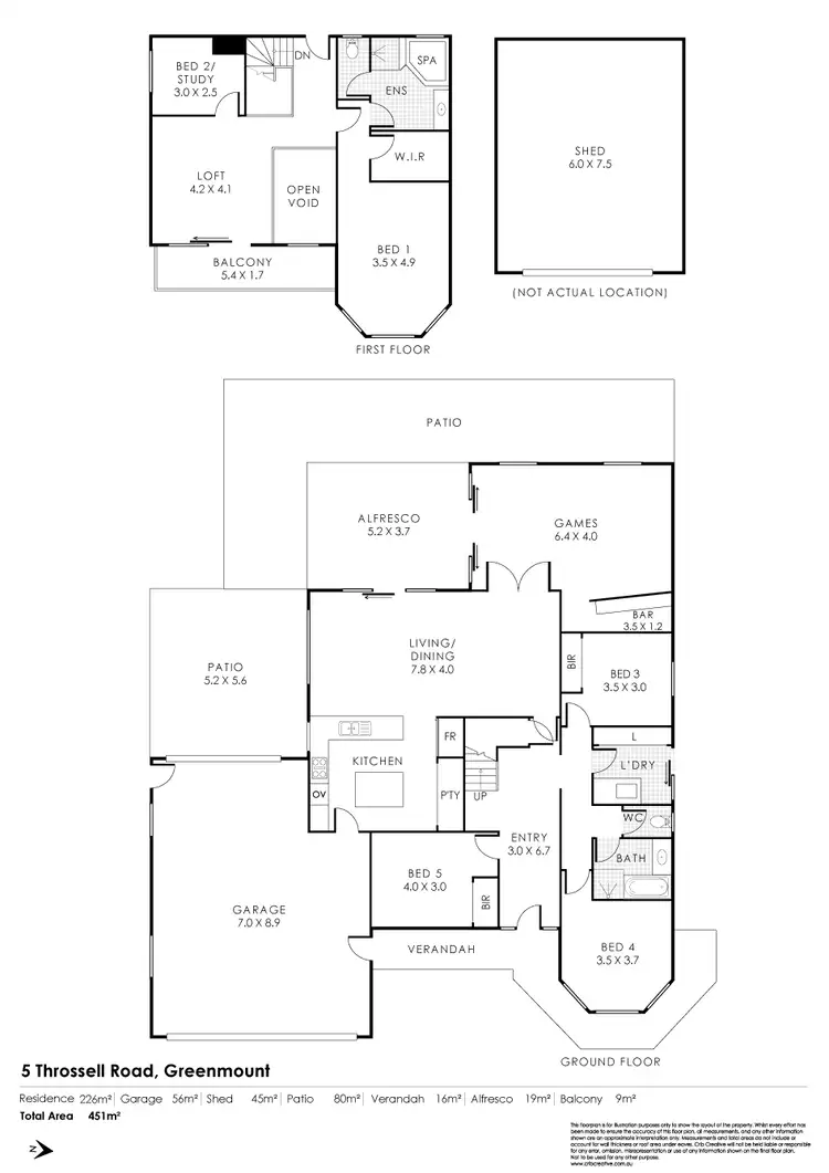 Floorplan of Homely house listing, 5 Throssell Road, Greenmount WA 6056