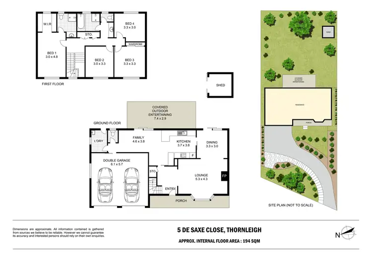Floorplan of Homely house listing, 5 De Saxe Close, Thornleigh NSW 2120