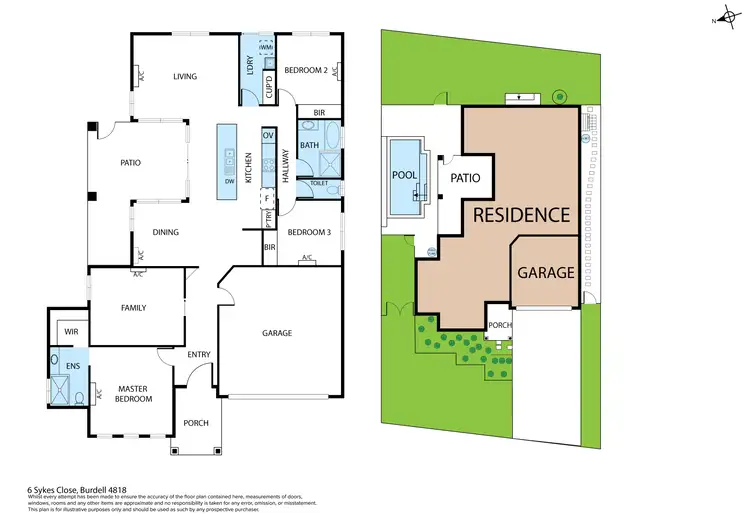 Floorplan of Homely house listing, 6 Sykes Close, Burdell QLD 4818