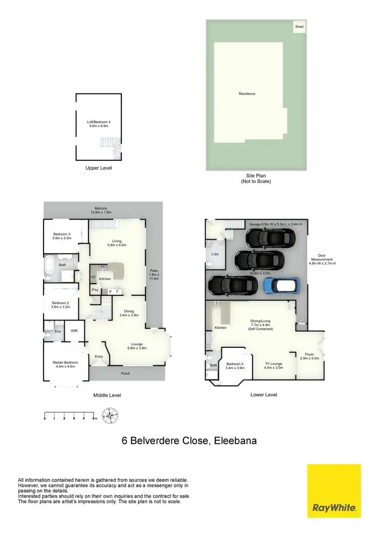 Floorplan of Homely house listing, 6 Belverdere Close, Eleebana NSW 2282