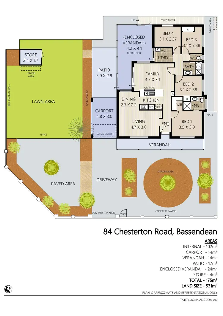 Floorplan of Homely house listing, 84 Chesterton Road, Bassendean WA 6054