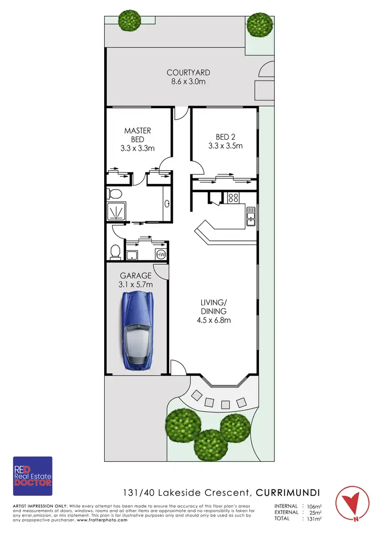 Floorplan of Homely villa listing, 131/40 Lakeside Crescent, Currimundi QLD 4551
