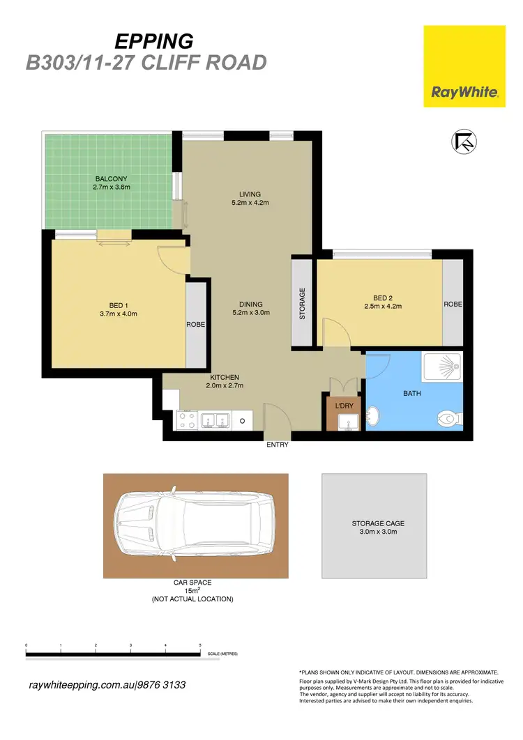 Floorplan of Homely apartment listing, 303/11-27 Cliff Road, Epping NSW 2121
