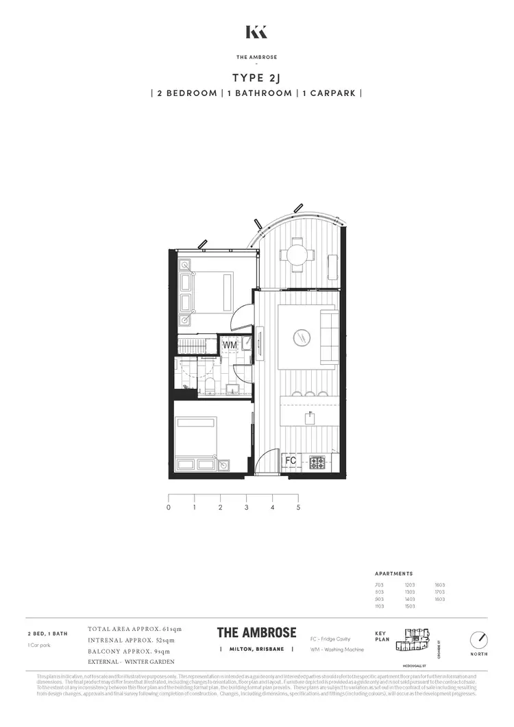 Floorplan of Homely apartment listing, 1103/19 McDougall Street, Milton QLD 4064
