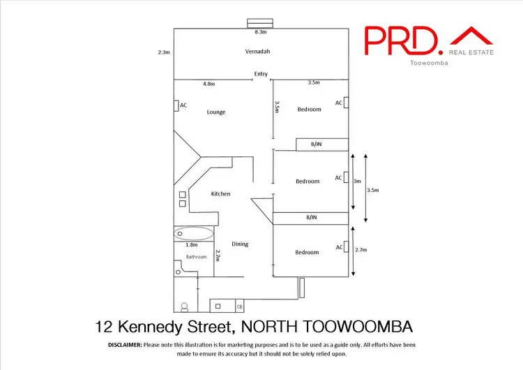 Floorplan of Homely house listing, 12 Kennedy Street, North Toowoomba QLD 4350