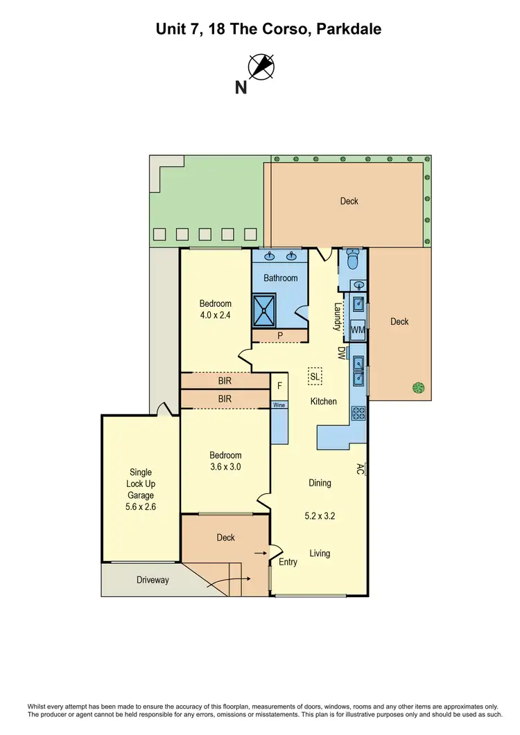 Floorplan of Homely unit listing, 7/18 The Corso, Parkdale VIC 3195
