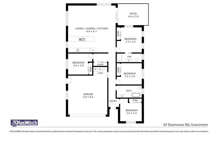 Floorplan of Homely house listing, 43 TARAMOORE ROAD, Gracemere QLD 4702