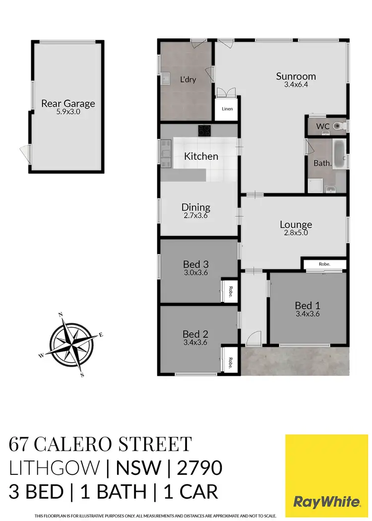 Floorplan of Homely house listing, 67 Calero Street, Lithgow NSW 2790