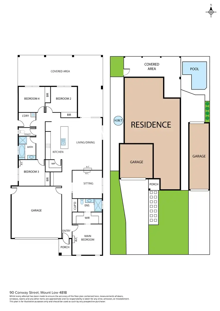 Floorplan of Homely house listing, 90 Conway Street, Mount Low QLD 4818