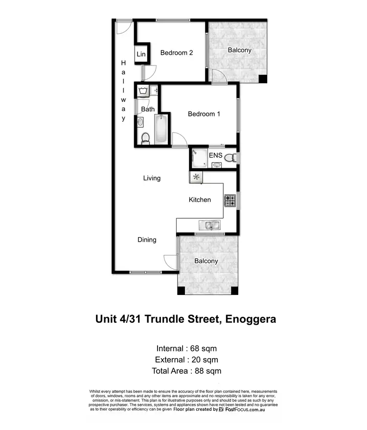 Floorplan of Homely unit listing, 4/31 Trundle Street, Enoggera QLD 4051