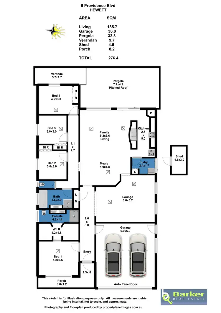 Floorplan of Homely house listing, 6 Providence Boulevard, Hewett SA 5118