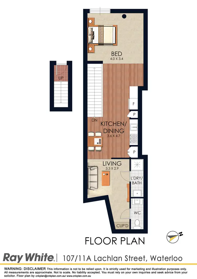 Floorplan of Homely apartment listing, 107/11A Lachlan Street, Waterloo NSW 2017