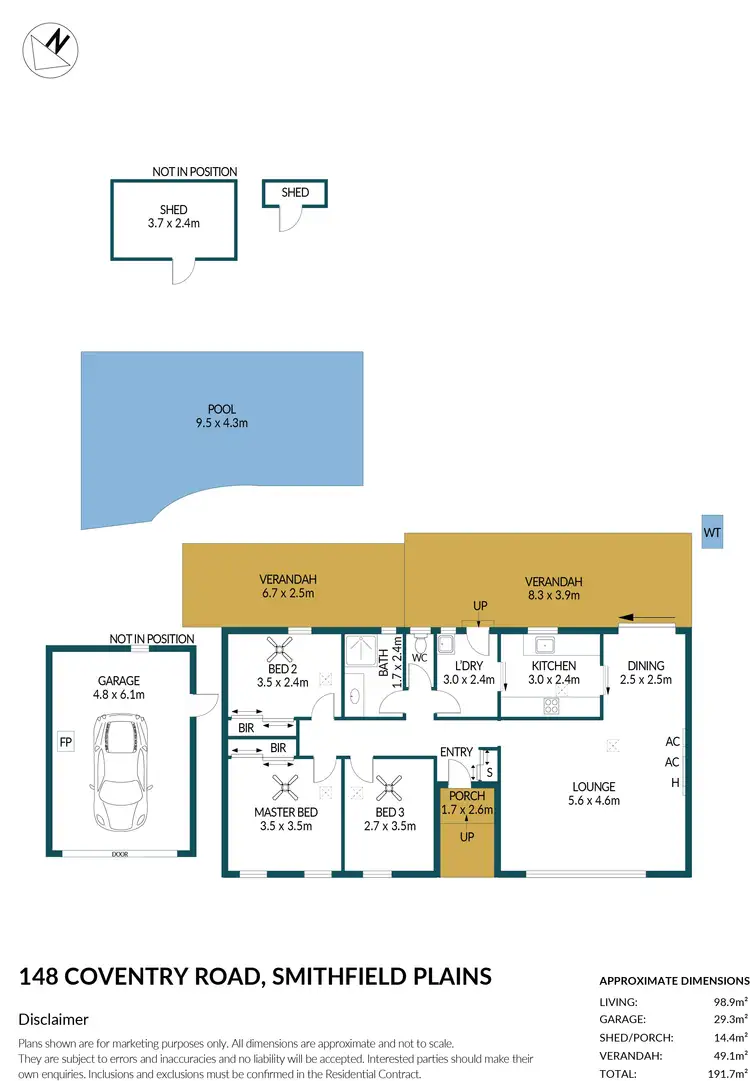 Floorplan of Homely house listing, 148 Coventry Road, Smithfield Plains SA 5114
