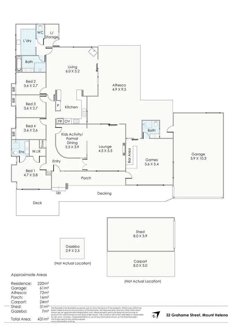 Floorplan of Homely house listing, 32 Grahame Street, Mount Helena WA 6082
