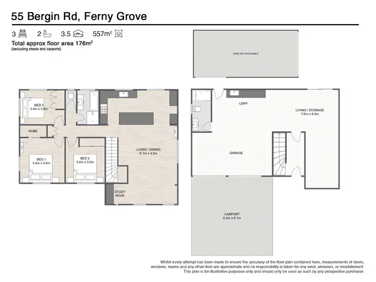 Floorplan of Homely house listing, 55 Bergin Road, Ferny Grove QLD 4055