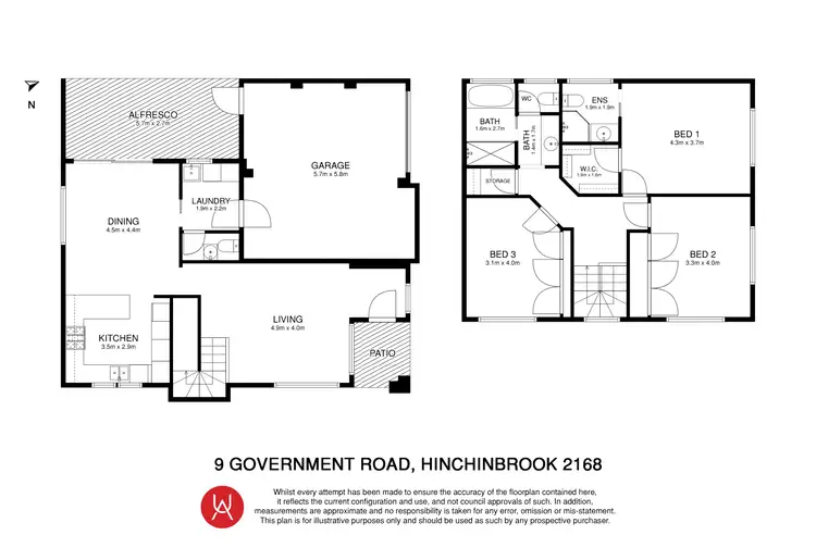 Floorplan of Homely semi-detached listing, 9 Government Road, Hinchinbrook NSW 2168