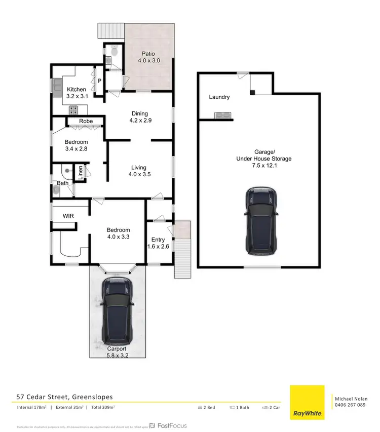 Floorplan of Homely house listing, 57 Cedar Street, Greenslopes QLD 4120