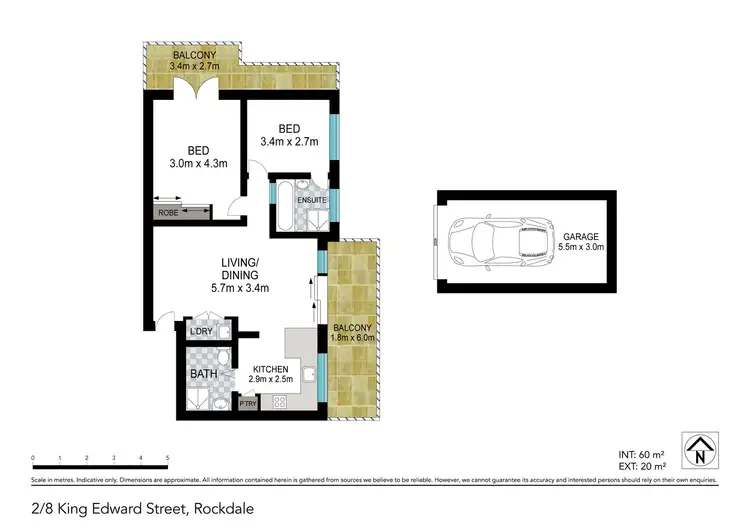 Floorplan of Homely unit listing, 2/8-10 King Edward Street, Rockdale NSW 2216