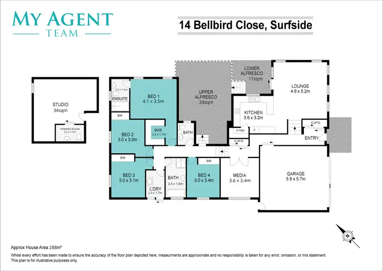 Floorplan of Homely house listing, 14 Bellbird Close, Surfside NSW 2536