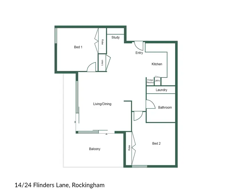 Floorplan of Homely apartment listing, 14/24 Flinders Lane, Rockingham WA 6168