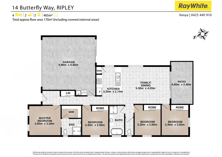 Floorplan of Homely house listing, 14 Butterfly Way, Ripley QLD 4306