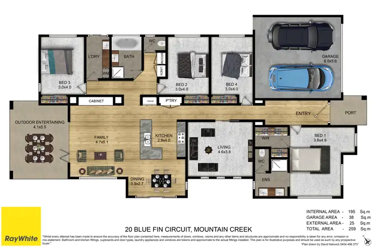 Floorplan of Homely house listing, 20 Blue Fin Circuit, Mountain Creek QLD 4557