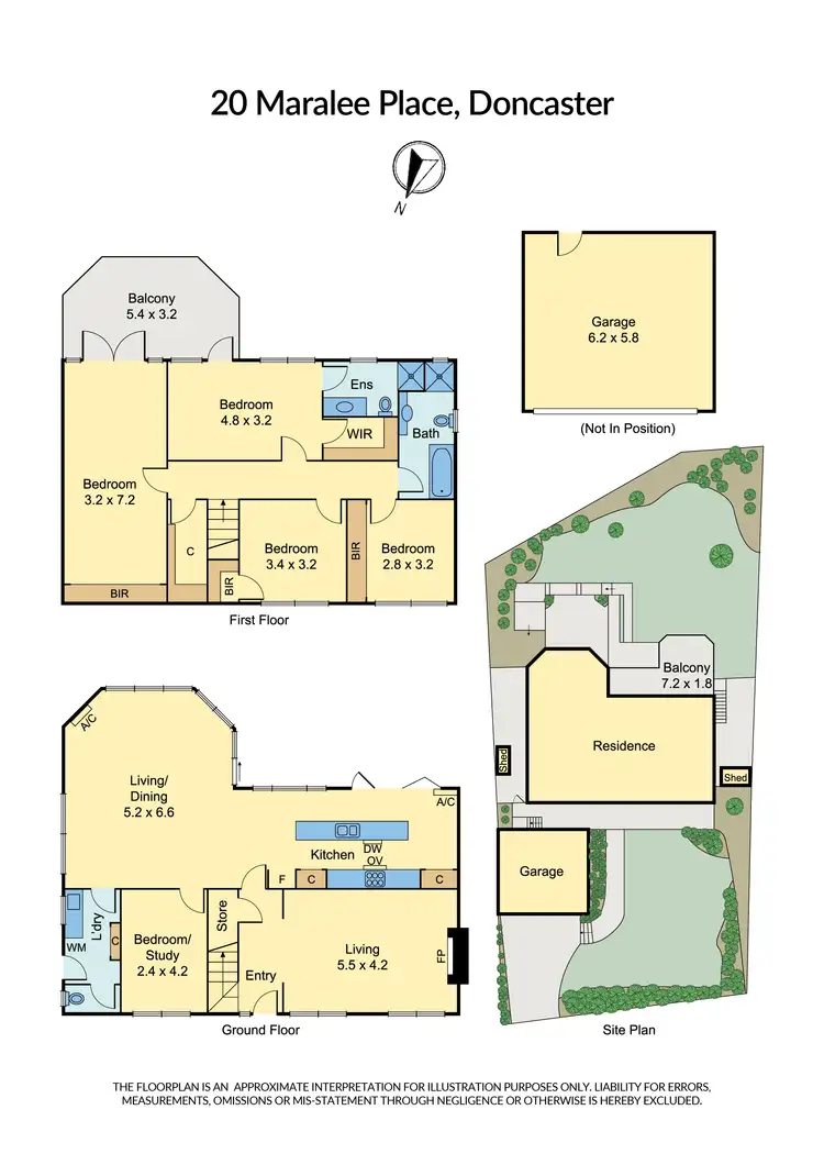 Floorplan of Homely house listing, 20 Maralee Place, Doncaster VIC 3108