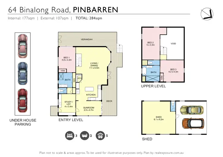 Floorplan of Homely house listing, 64 Binalong Road, Pinbarren QLD 4568