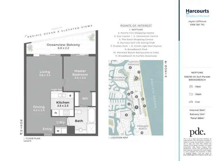 Floorplan of Homely apartment listing, 506/30-34 Surf Parade, Broadbeach QLD 4218