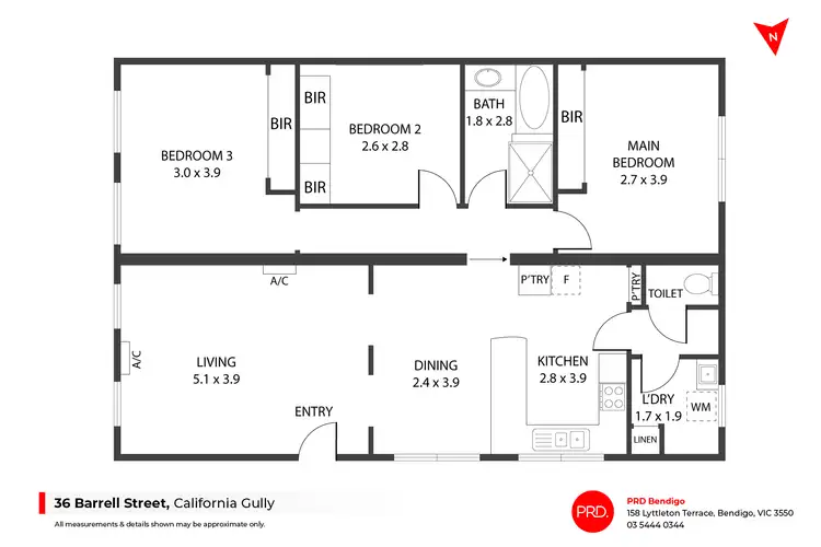 Floorplan of Homely house listing, 36 Barrell Street, California Gully VIC 3556