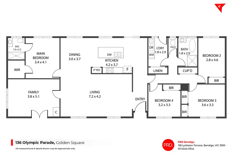 Floorplan of Homely house listing, 136 Olympic Parade, Golden Square VIC 3555
