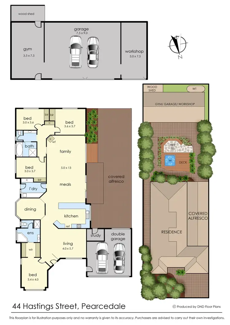 Floorplan of Homely house listing, 44 Hastings Street, Pearcedale VIC 3912
