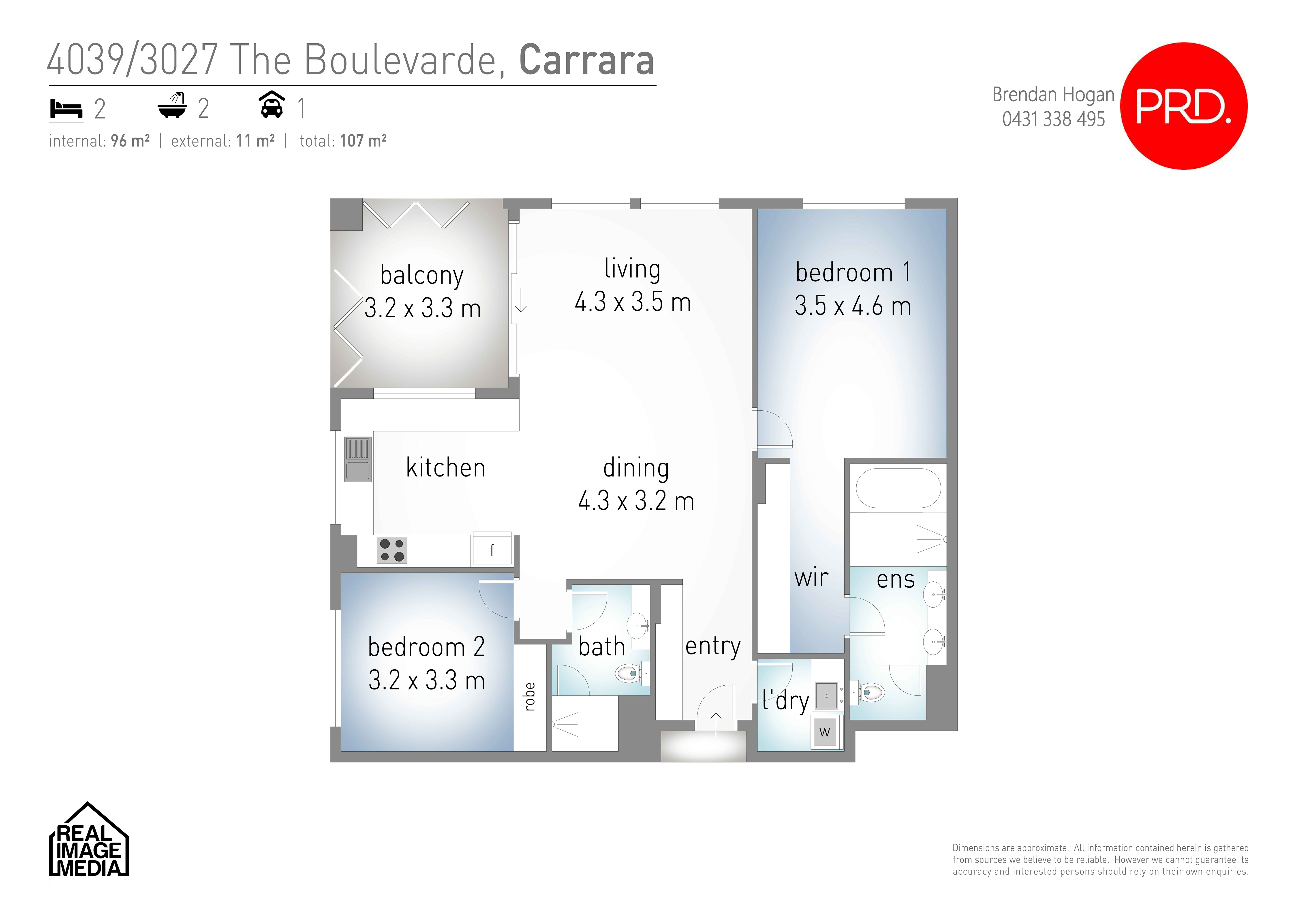 Floorplan of Homely apartment listing, 4039/3027 The Boulevarde, Carrara QLD 4211
