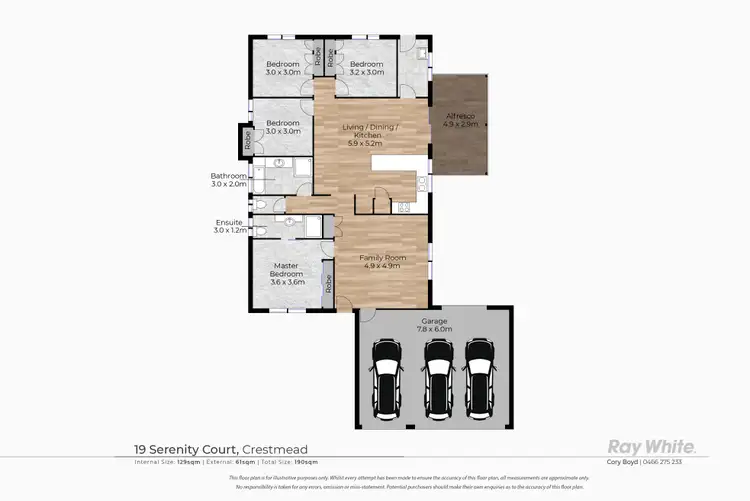 Floorplan of Homely house listing, 19 Serenity Court, Crestmead QLD 4132