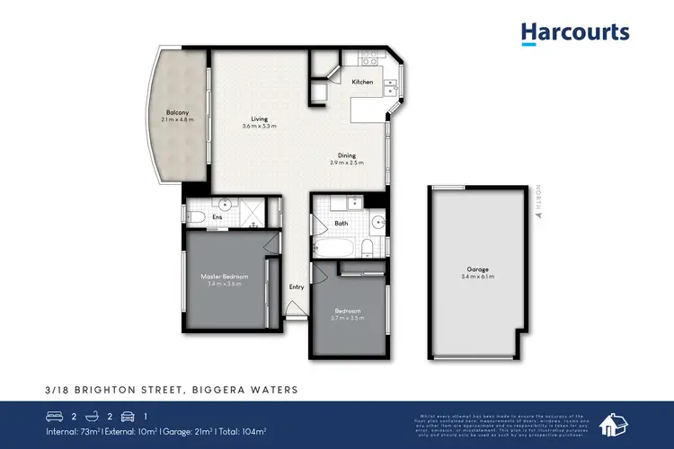 Floorplan of Homely unit listing, 3/18 Brighton Street, Biggera Waters QLD 4216
